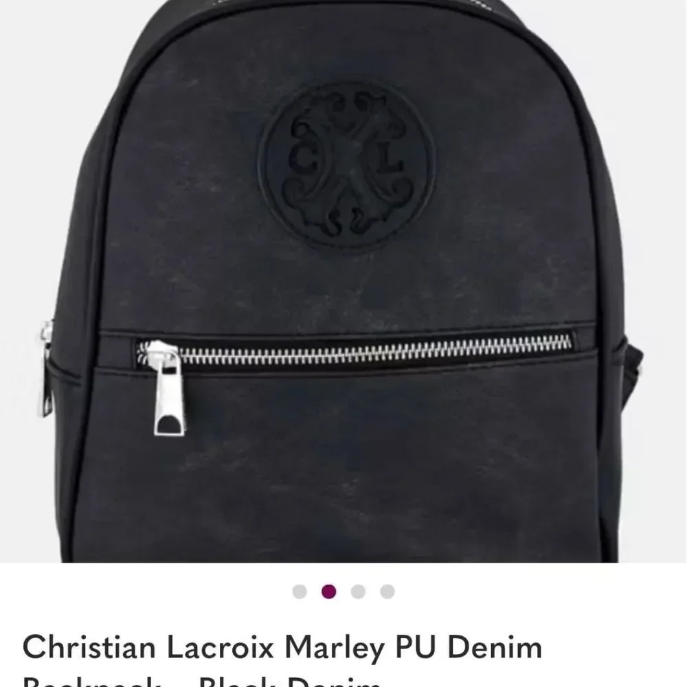 Christian Lacroix Black PU Backpack